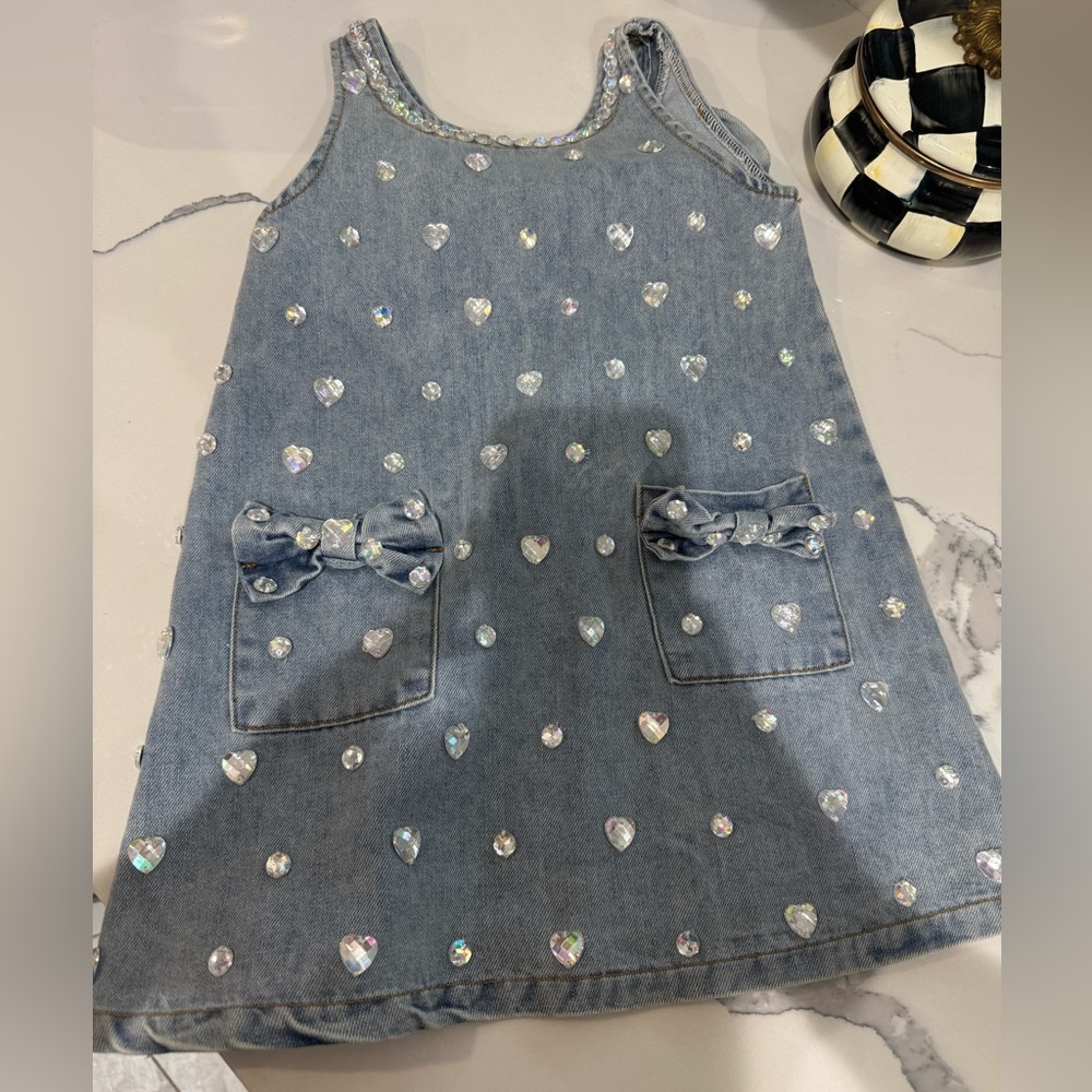 Lola & The Boys Rhinestone Denim Dress